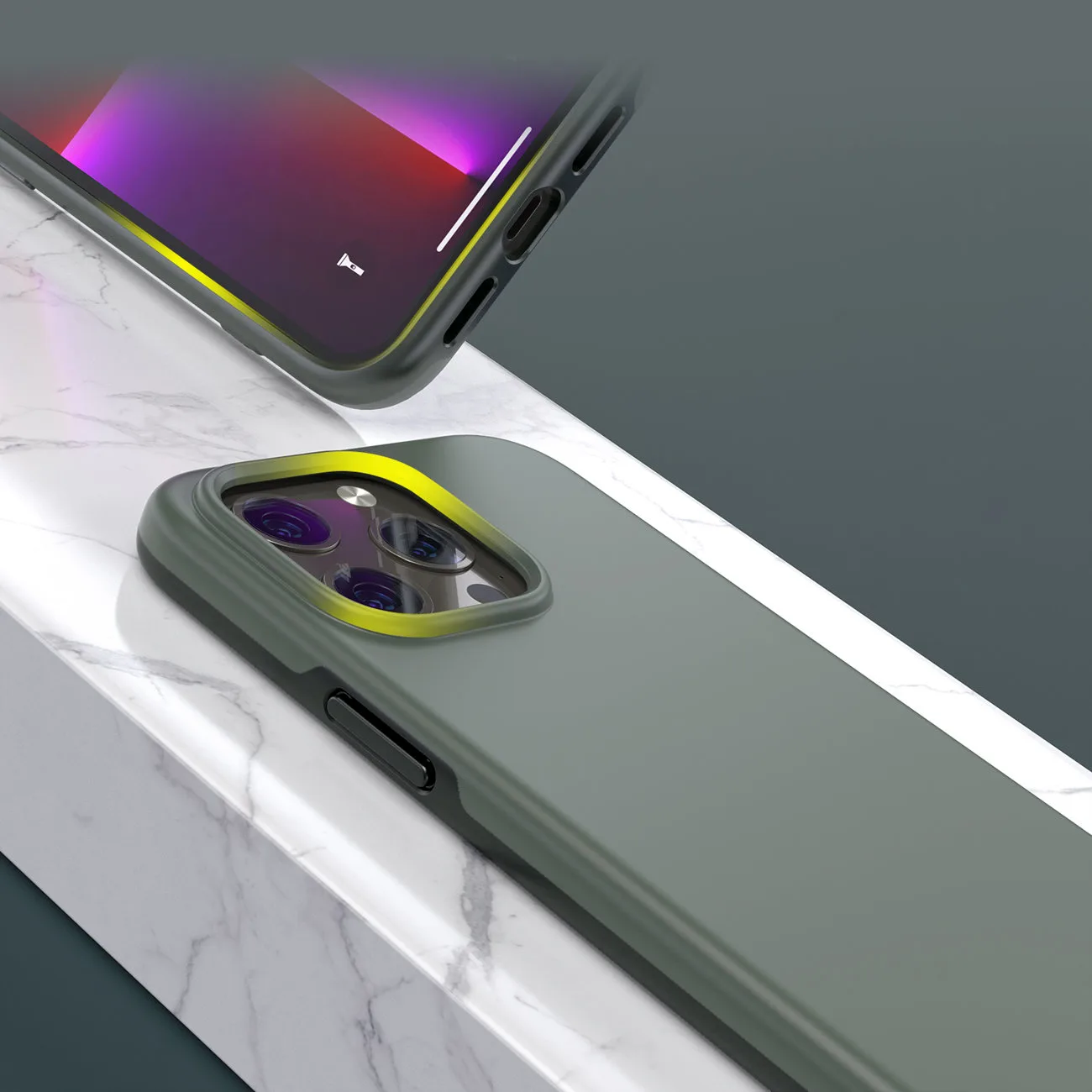 MFM esésvédő tok iPhone 13 Pro Max-hoz, zöld 3