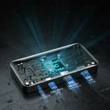 Összecsukható 120 W-os DC napelemes töltő 3 USB-porttal, fekete 4