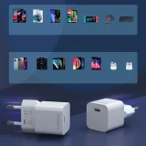 20W USB Type-C zidni punjač, bijeli 5