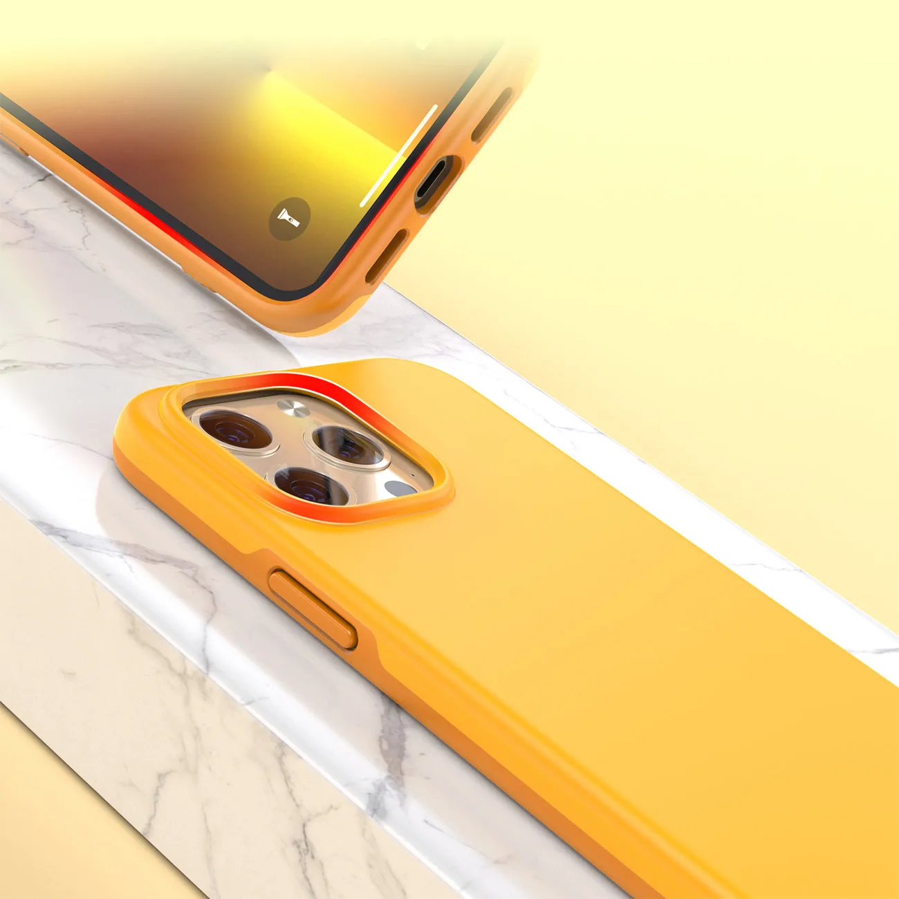 MFM esésvédő tok iPhone 13 Pro Max-hoz, narancssárga 4