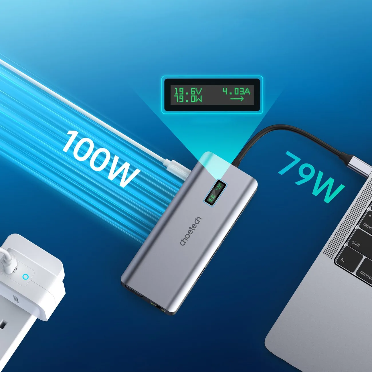 Adapter HUB wielofunkcyjny z wyświetlaczem USB-C USB-A VGA AUX SD TF 12w1 szary 5