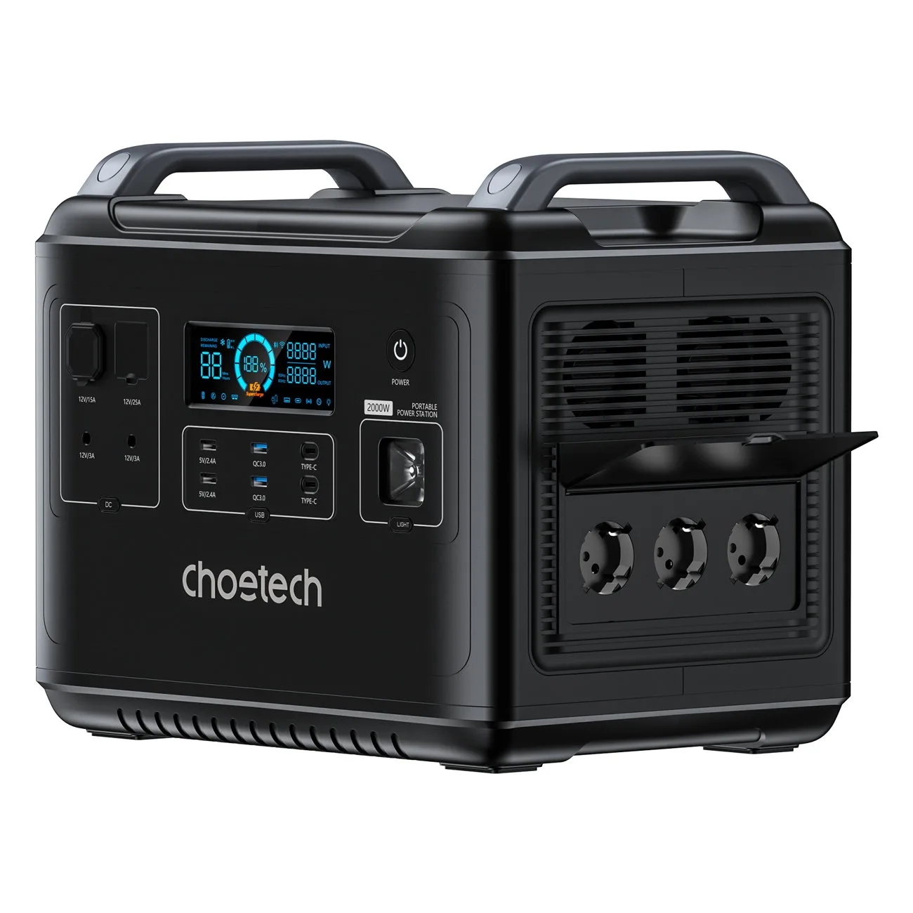 Prenosiva stanica za punjenje + Power Bank BS006 Super Mini 2000W crna 3