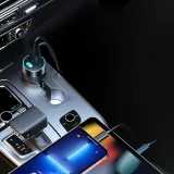 130 W-os gyors autós töltő 2xUSB-C + USB-A fekete 4