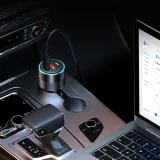 130 W-os gyors autós töltő 2xUSB-C + USB-A fekete 5