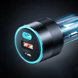 130 W-os gyors autós töltő 2xUSB-C + USB-A fekete 6