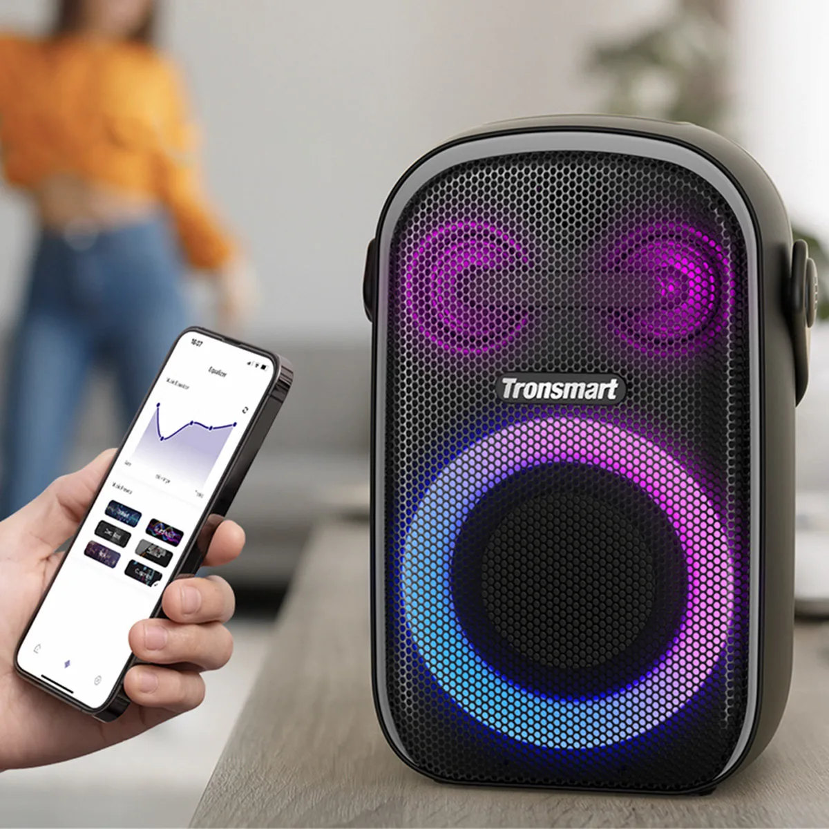 Difuzor Bluetooth fără fir Halo 100 60 W, negru 8