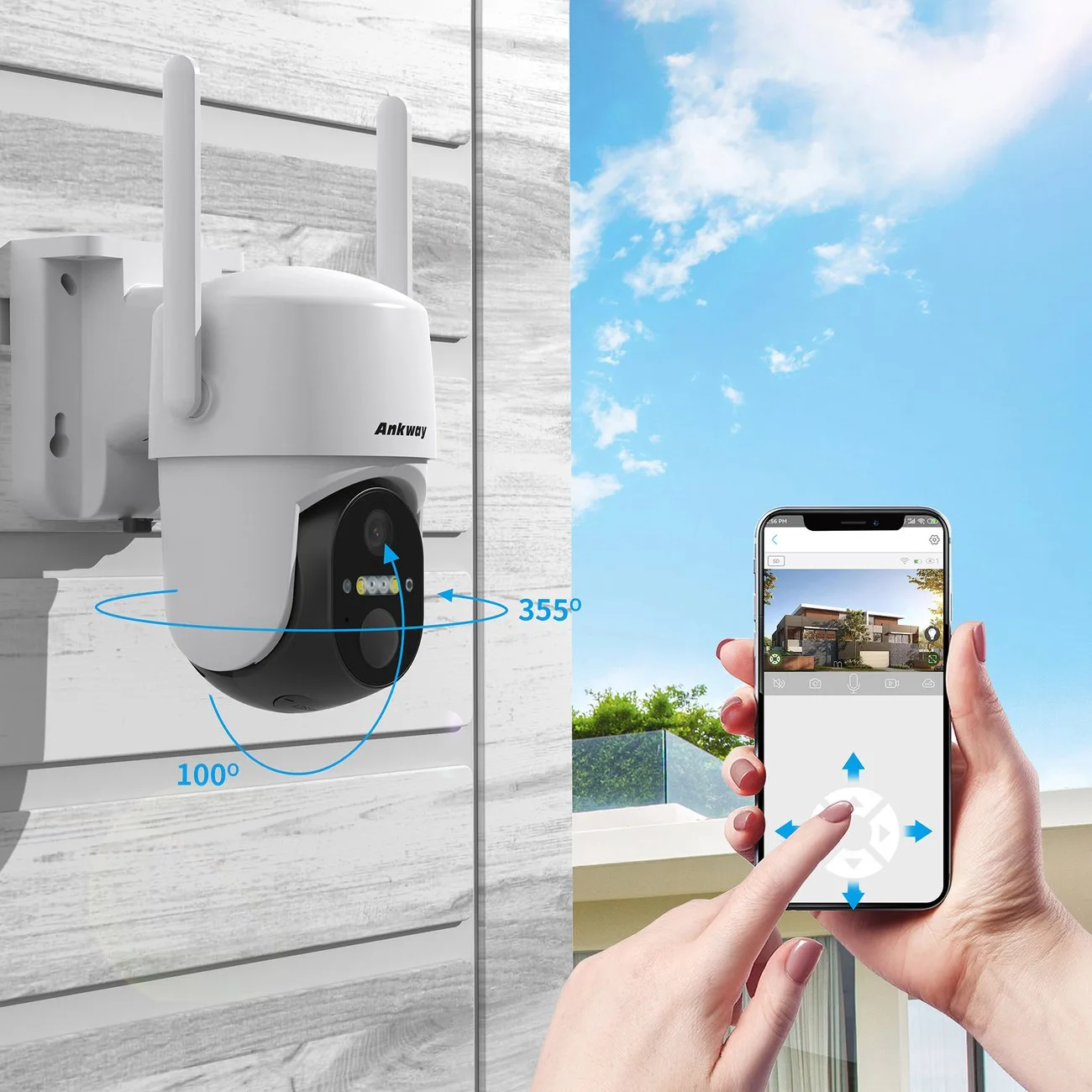 WiFi Camera with Android/iOS Control App, IR LED + 5W Solar Panel 3