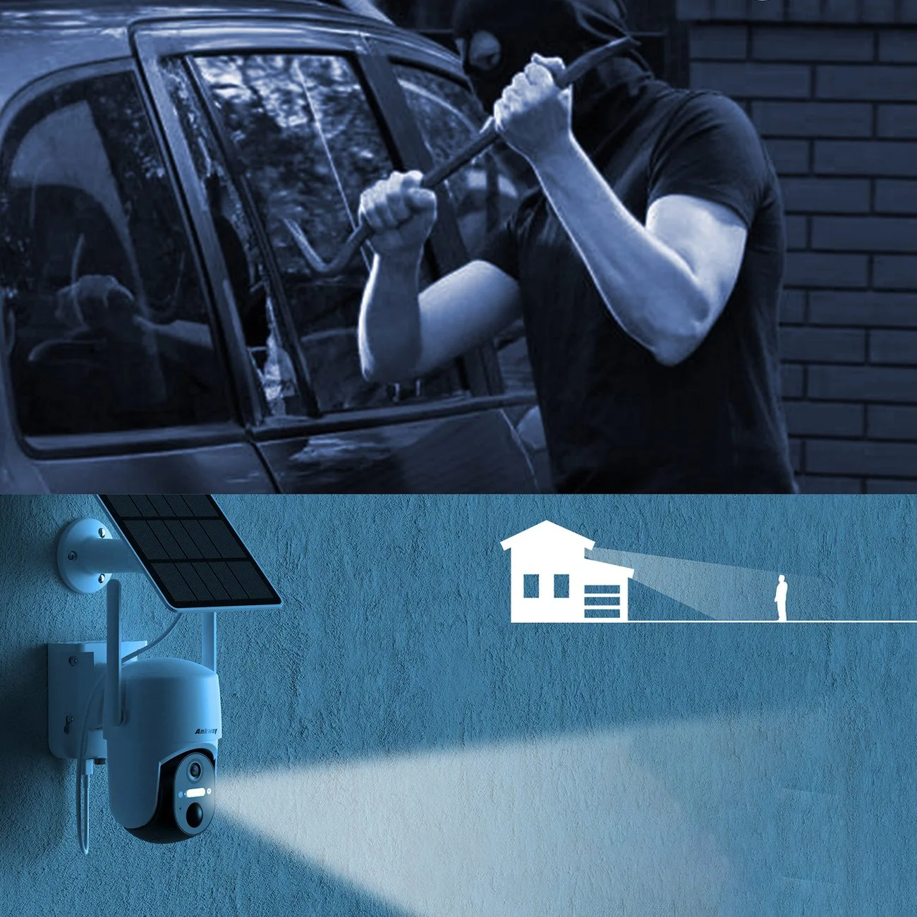 WiFi Camera with Android/iOS Control App, IR LED + 5W Solar Panel 5