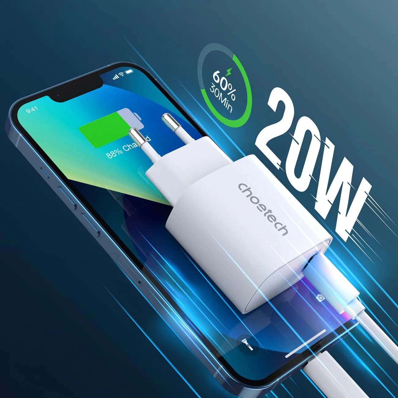 Q5004 20W PD Wall Charger for iPhone 12 and 13, 2-Pack, White 6