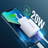 Q5004 20 W-os PD fali töltő iPhone 12 és 13 készülékekhez, 2 db-os csomag, fehér 6
