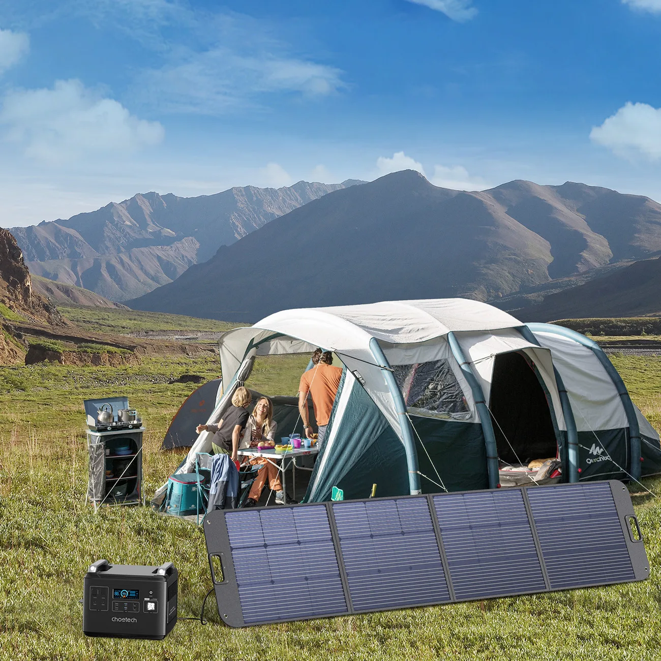 200W Solar Charger Portable Solar Panel Black 7