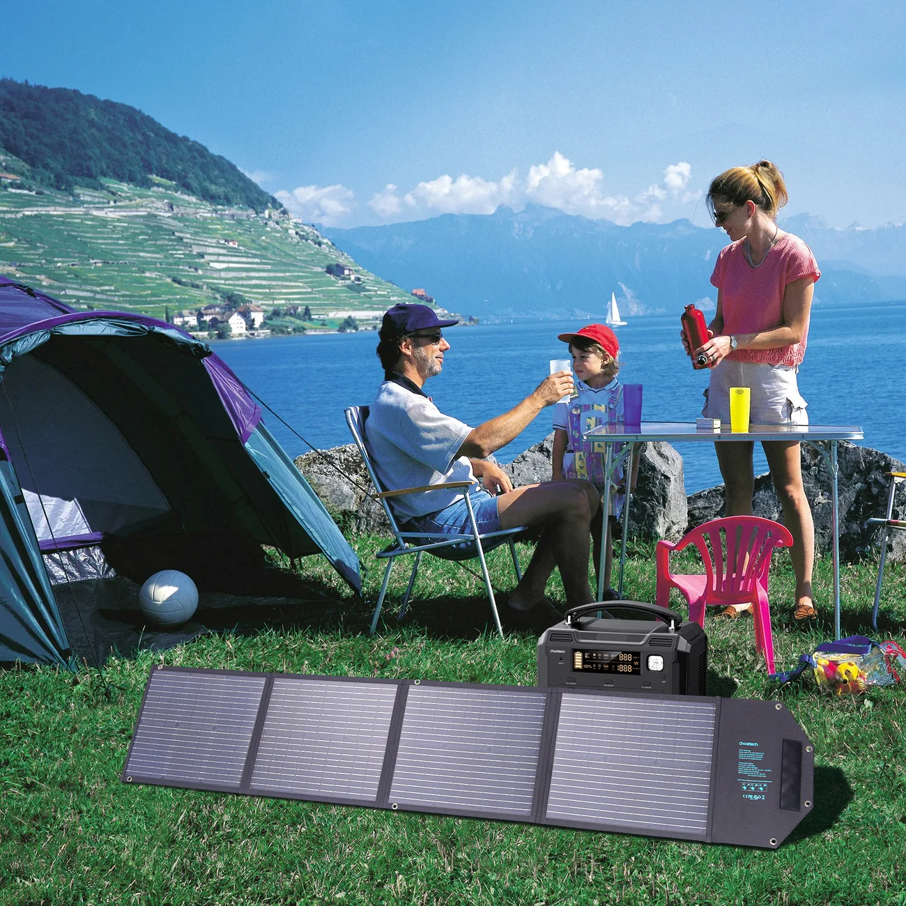 100W Foldable Solar Charger with USB-C, 2xUSB PD QC, Black 10