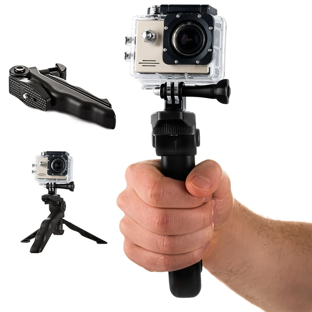 GoPro SJCAM fekete tartó mini állvánnyal akciókamerákhoz