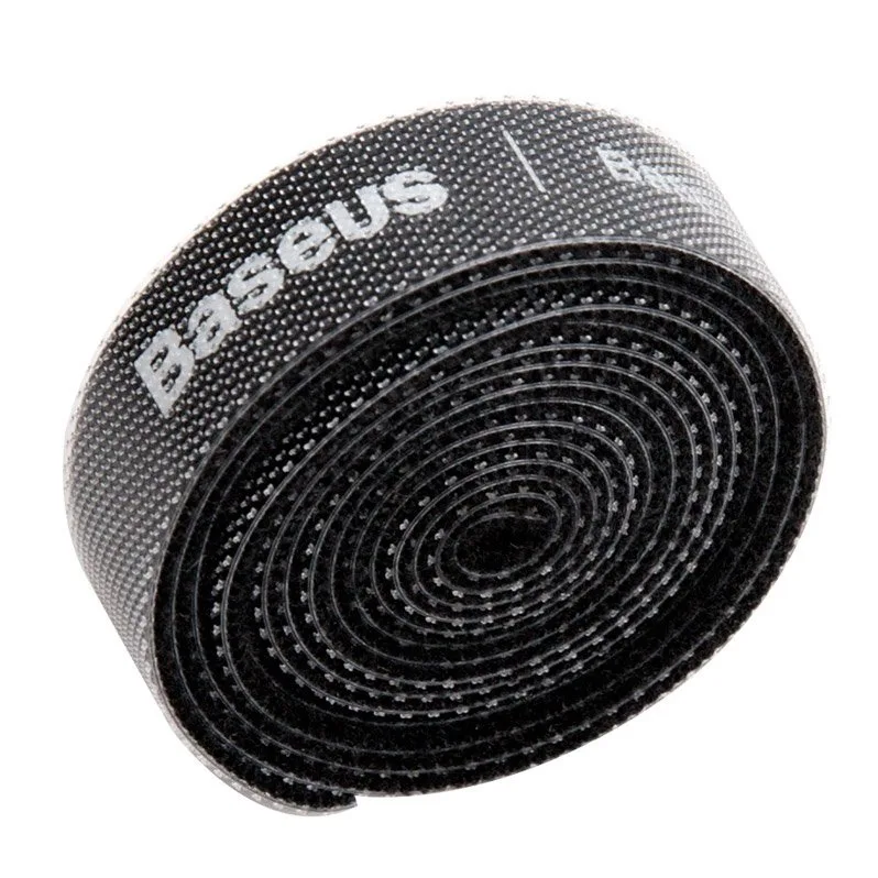Cable organizer, hook-and-loop tape, 1 m, black 3