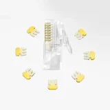RJ45 8P8C Cat 6 átlátszó csatlakozó, 10 darabos csomag 3