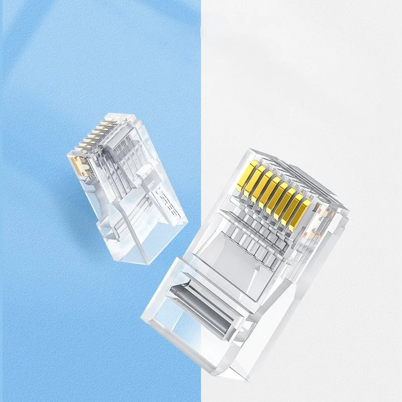 RJ45 8P8C Cat 6 átlátszó csatlakozó, 100 darabos készlet 7