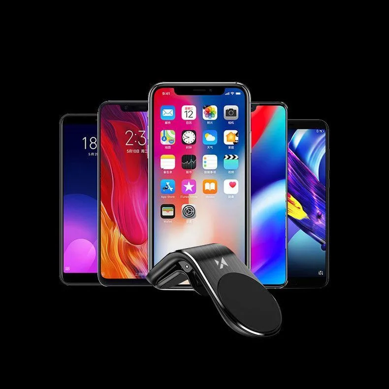 Mágneses telefon tartó szellőzőnyíláshoz, fekete 11