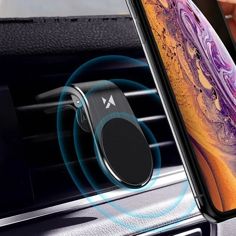Mágneses telefon tartó szellőzőnyíláshoz, fekete 6