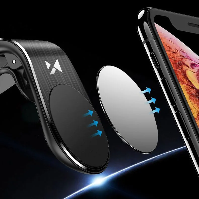 Mágneses telefon tartó szellőzőnyíláshoz, fekete 8