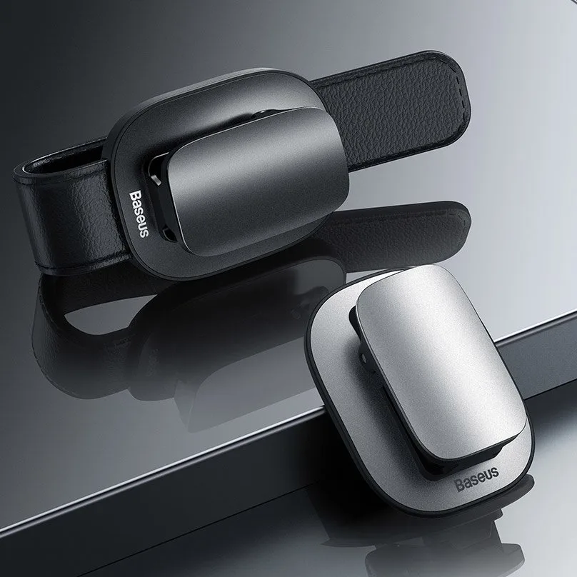 Silver car clip holder for glasses 10