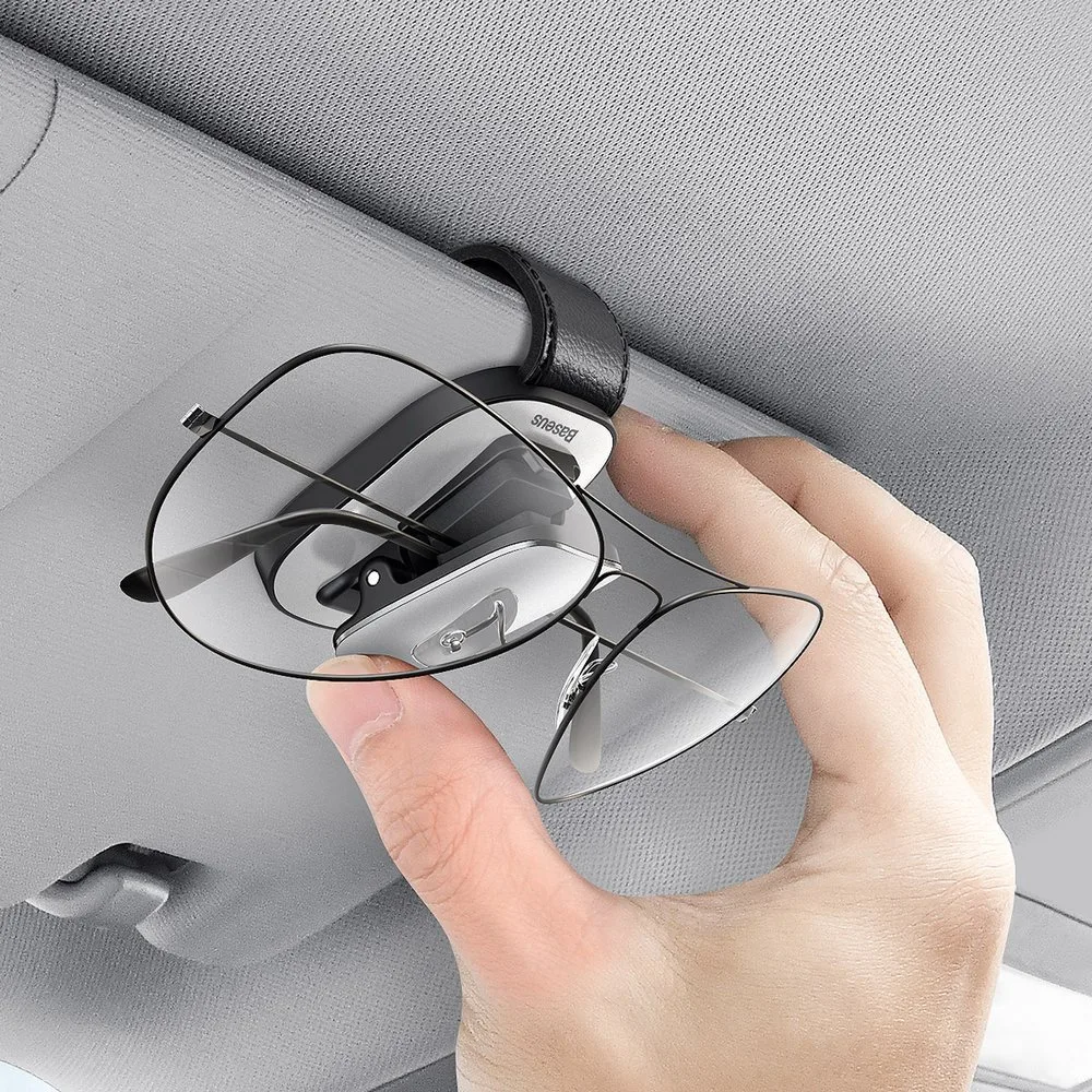 Silver car clip holder for glasses 7