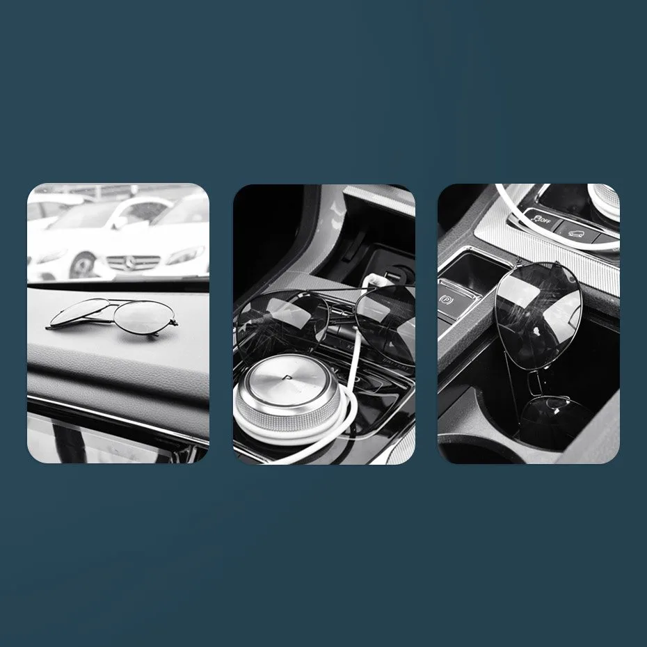 Silver car clip holder for glasses 8