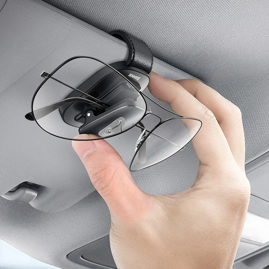 Silver car clip holder for glasses 9