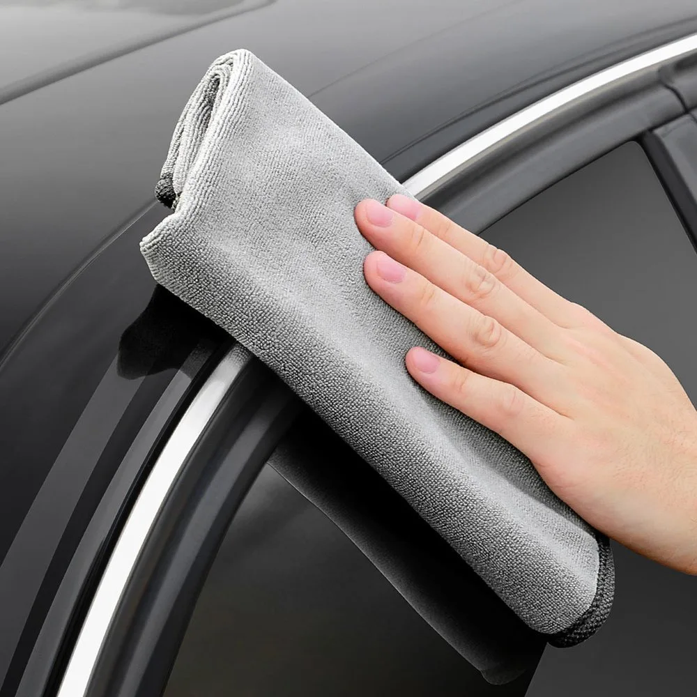 Mikrofasertuch zum Trocknen des Autos, 40 x 40 cm, grau – 2er-Set 6