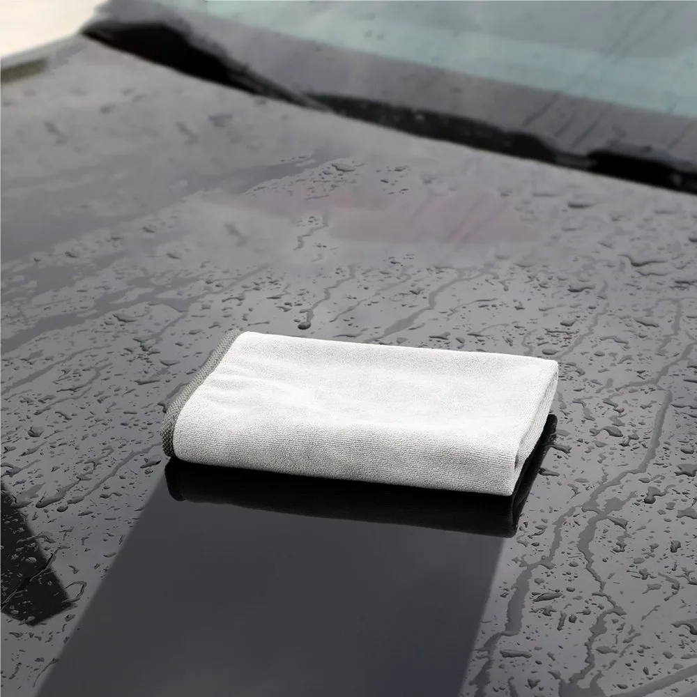 Mikrofasertuch zum Trocknen des Autos, 40 x 40 cm, grau – 2er-Set 8