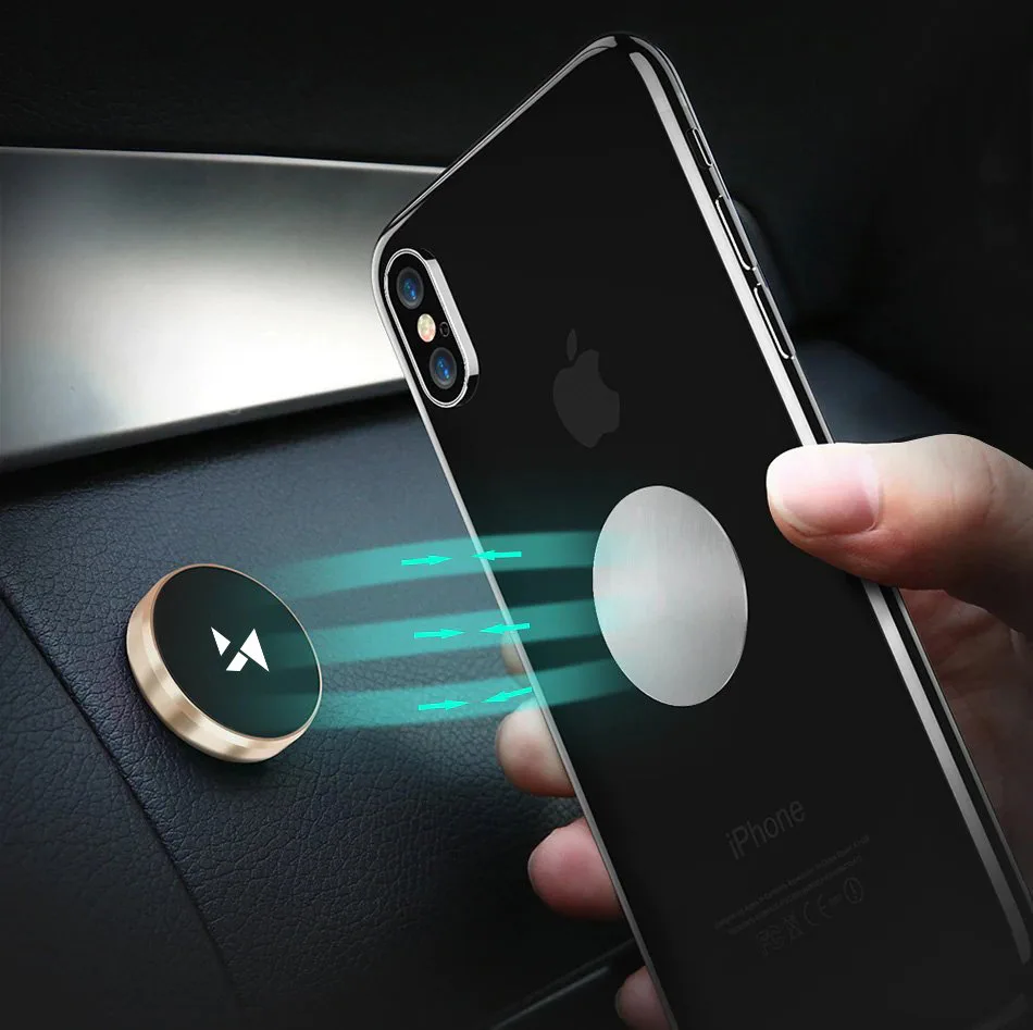 Mágneses, fekete műszerfalra szerelhető telefon tartó autókhoz 10