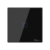 Dodirno svjetlosno prekidače, WiFi prekidače s gumbom, 433 MHz RF, crno T3EU1C-TX