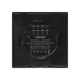 Trodijelni dodirni prekidač za svjetlo, WiFi gumb, 433 MHz RF, crni T3EU3C-TX 4