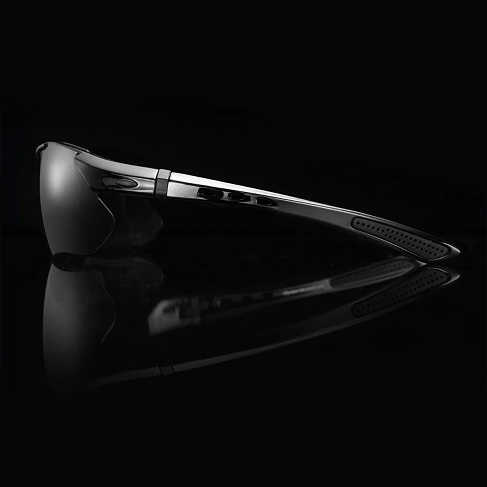 Polarized cycling sunglasses with lens set + prescription insert, black 10