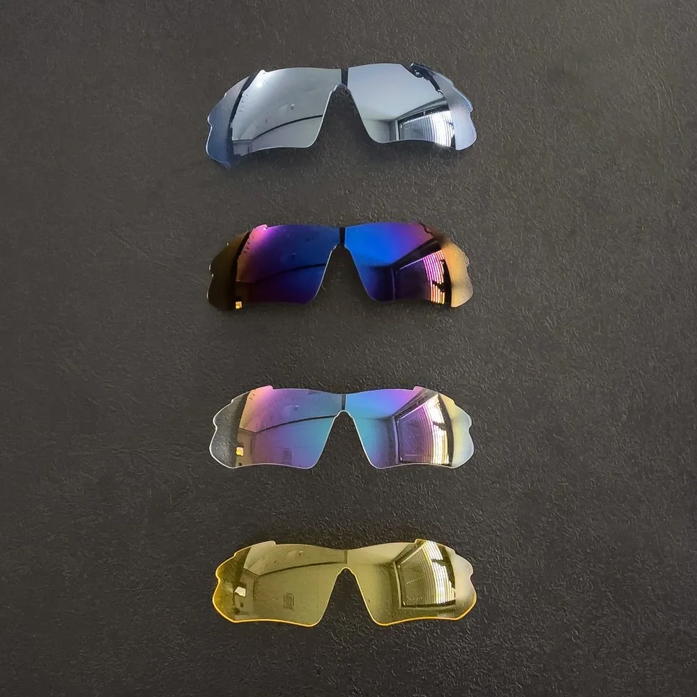 Polarized cycling sunglasses with lens set + prescription insert, black 7