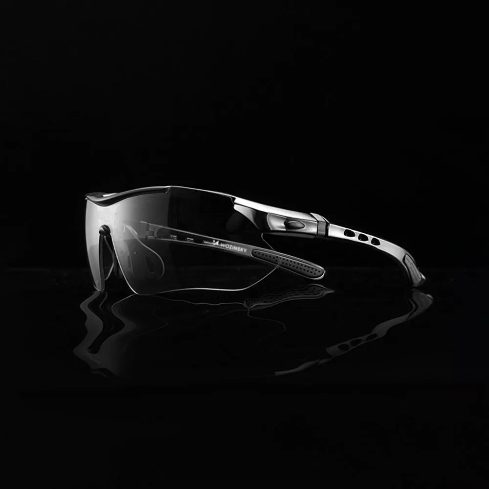 Polarized cycling sunglasses with lens set + prescription insert, black 9