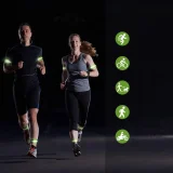 Fényvisszaverő karkötő kerékpározáshoz és futáshoz, 4 cm, sárga, tépőzáras 5