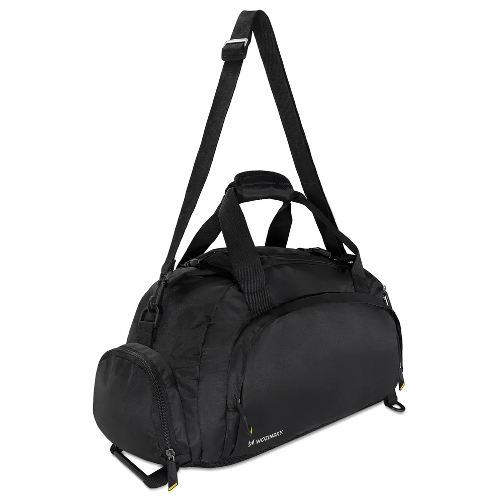Sport utazótáska hátizsák kézipoggyász 40x20x25 cm fekete