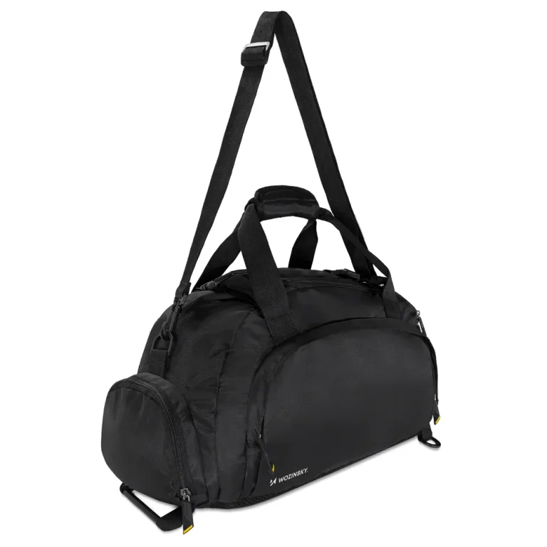 Sport utazótáska hátizsák kézipoggyász 40x20x25 cm fekete