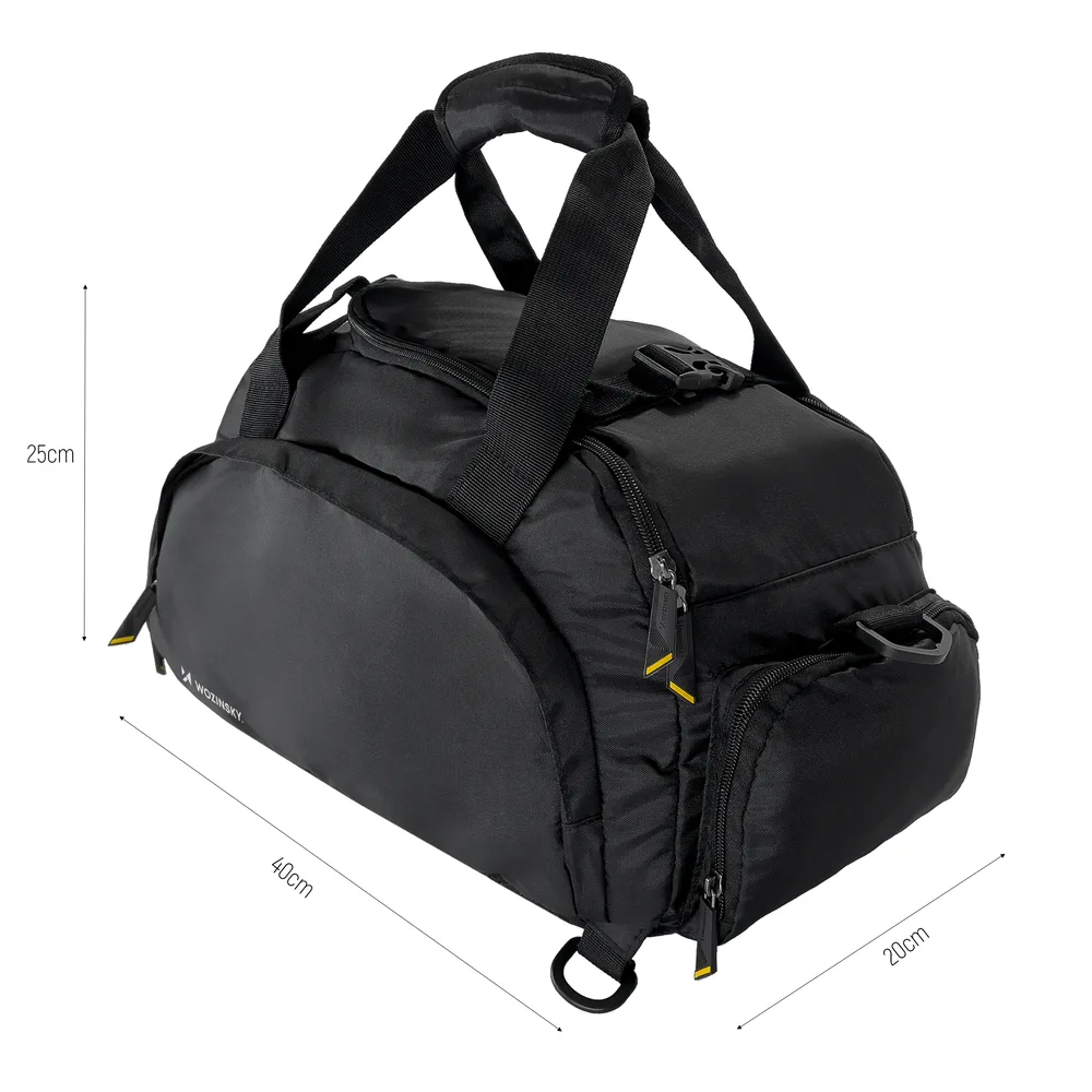 Sportska putna torba ručna prtljaga 40x20x25 cm crna 10