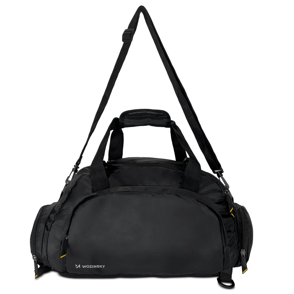 Sport utazótáska hátizsák kézipoggyász 40x20x25 cm fekete