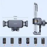 Fekete műszerfalra szerelhető okostelefon-tartó 6
