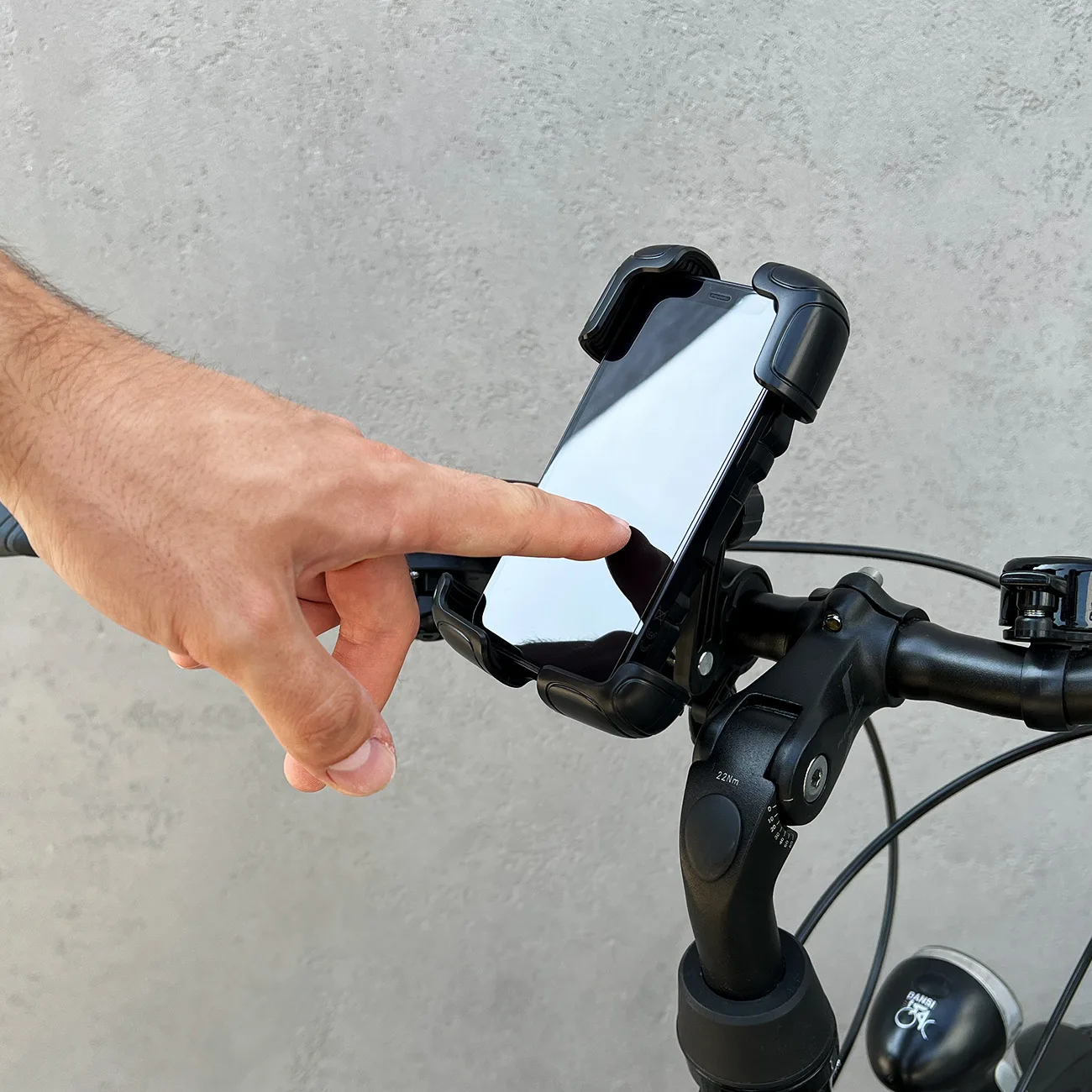 Erős telefon tartó kerékpár, motorkerékpár vagy robogó kormányára, fekete 7
