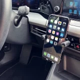 Gravitacijski držač za telefon za rešetku automobila, crni 7