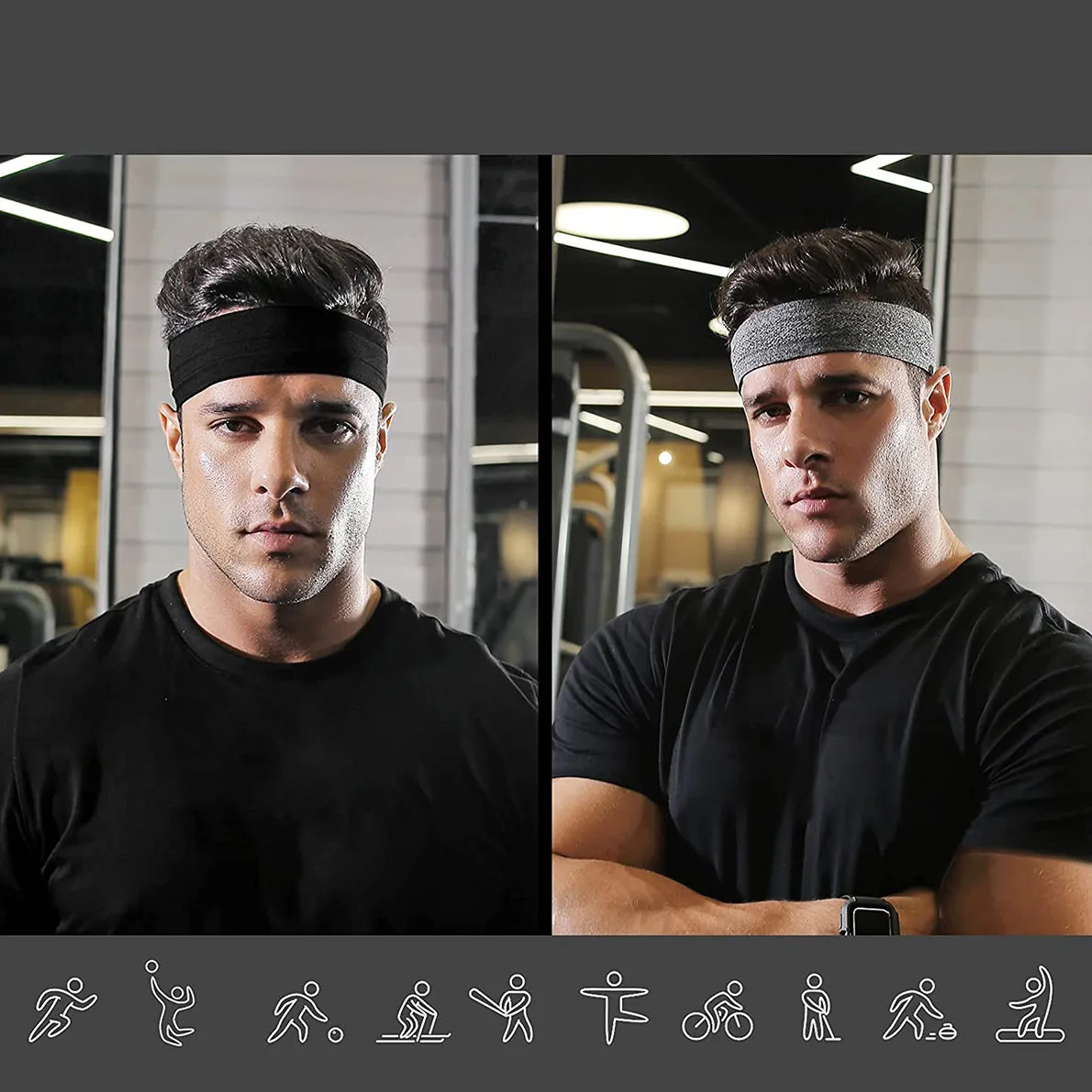 Bandă sportivă portocalie pentru alergare și fitness 10