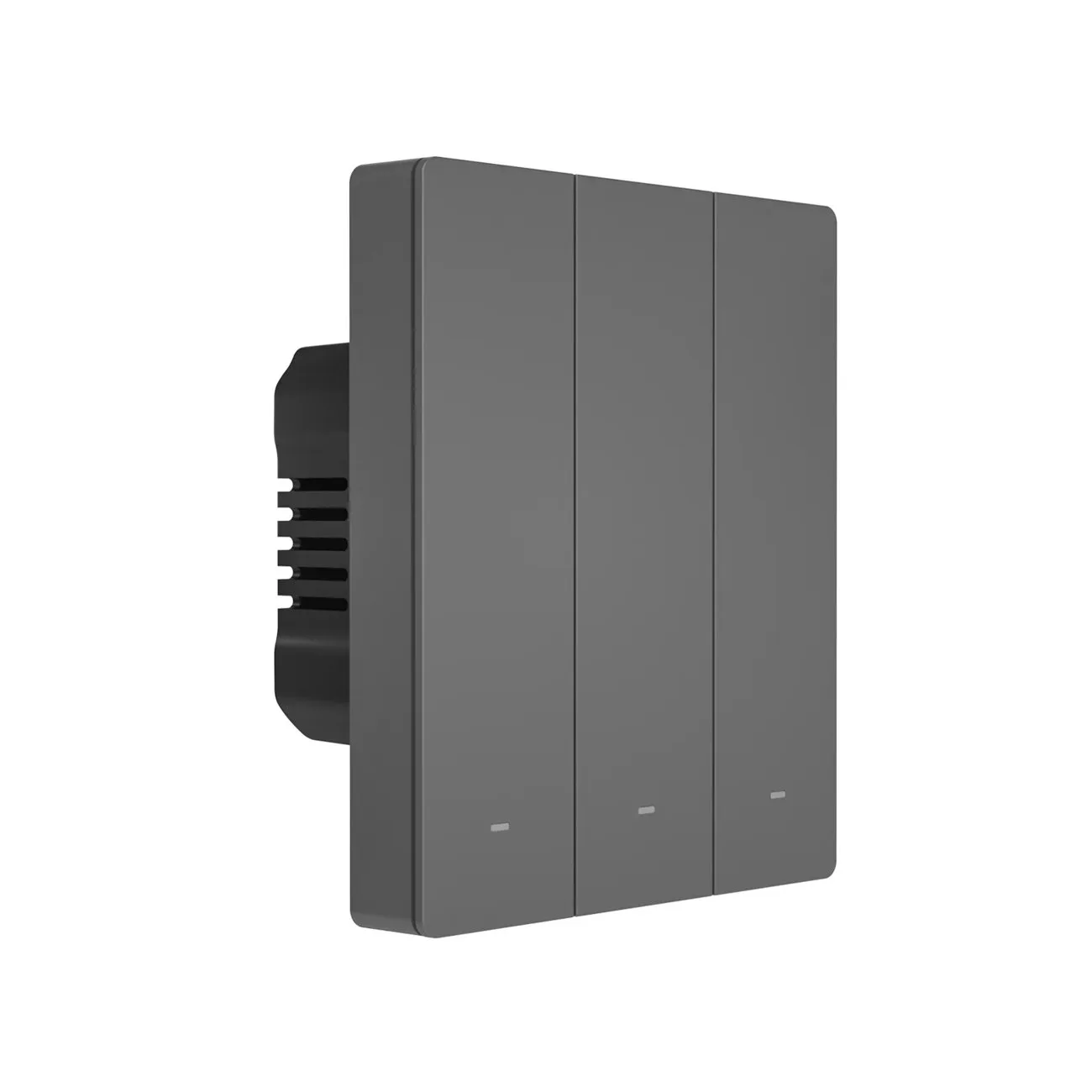 Intelligens 3-csatornás WiFi fali kapcsoló, fekete M5-3C-80