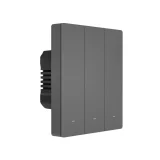 Întrerupător de perete inteligent WiFi cu 3 canale, negru M5-3C-80