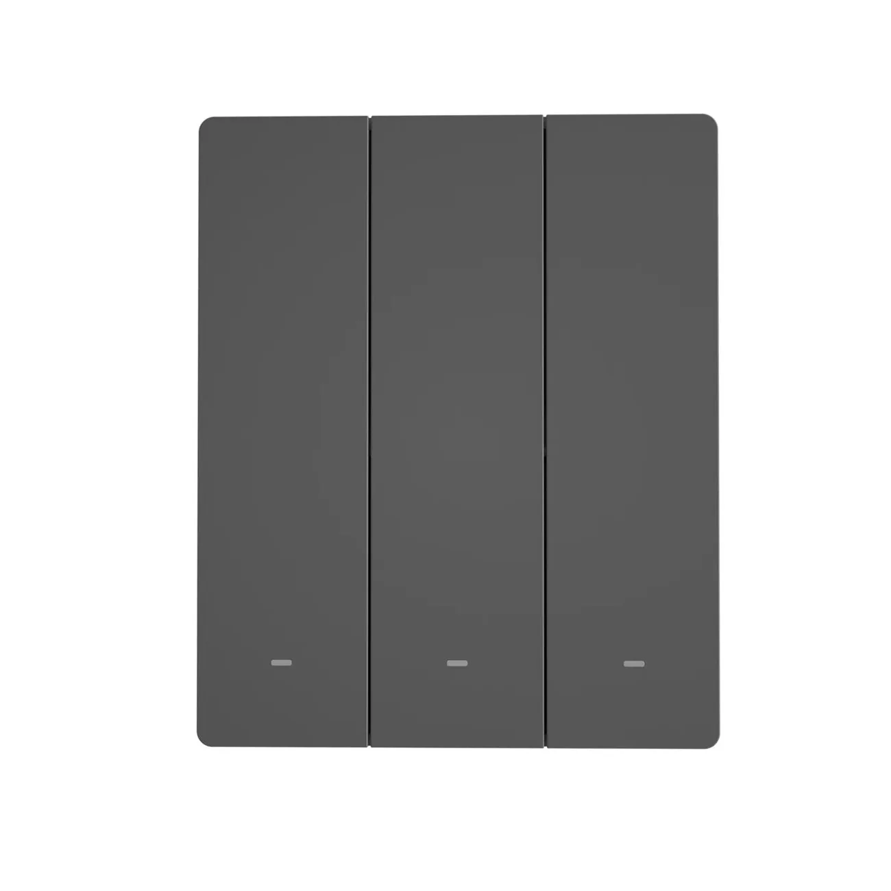 Intelligens 3-csatornás WiFi fali kapcsoló, fekete M5-3C-80