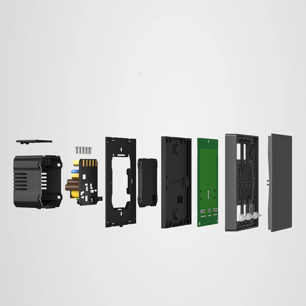 Întrerupător de perete inteligent WiFi cu 3 canale, negru M5-3C-80 9
