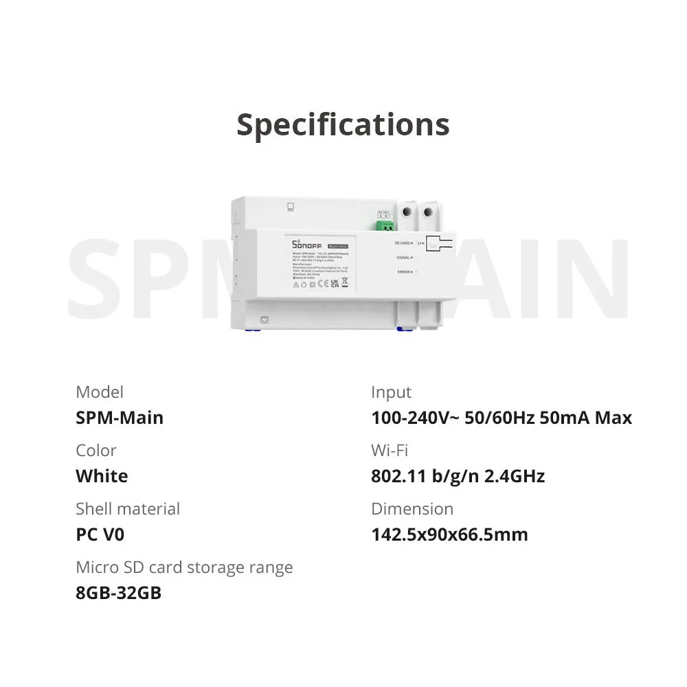 SPM-Main Smart WiFi Ethernet Power Meter Switch 8