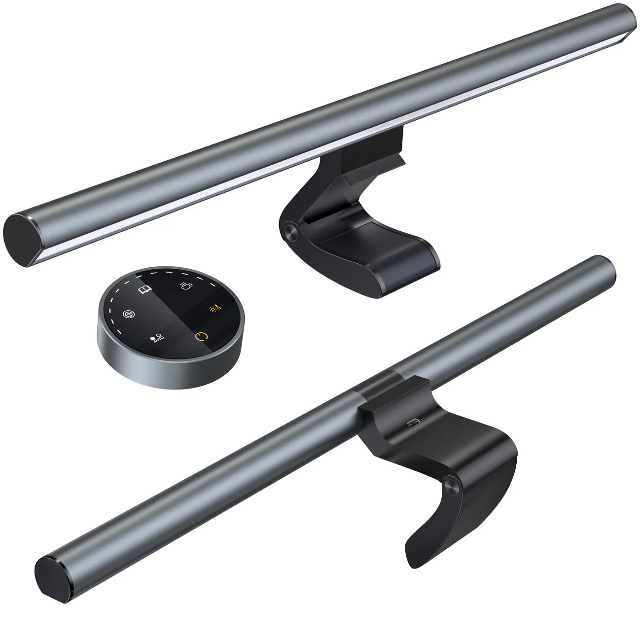 Vezeték nélküli LED monitor kijelző világítás, Elesense fekete - 2 darabos szett